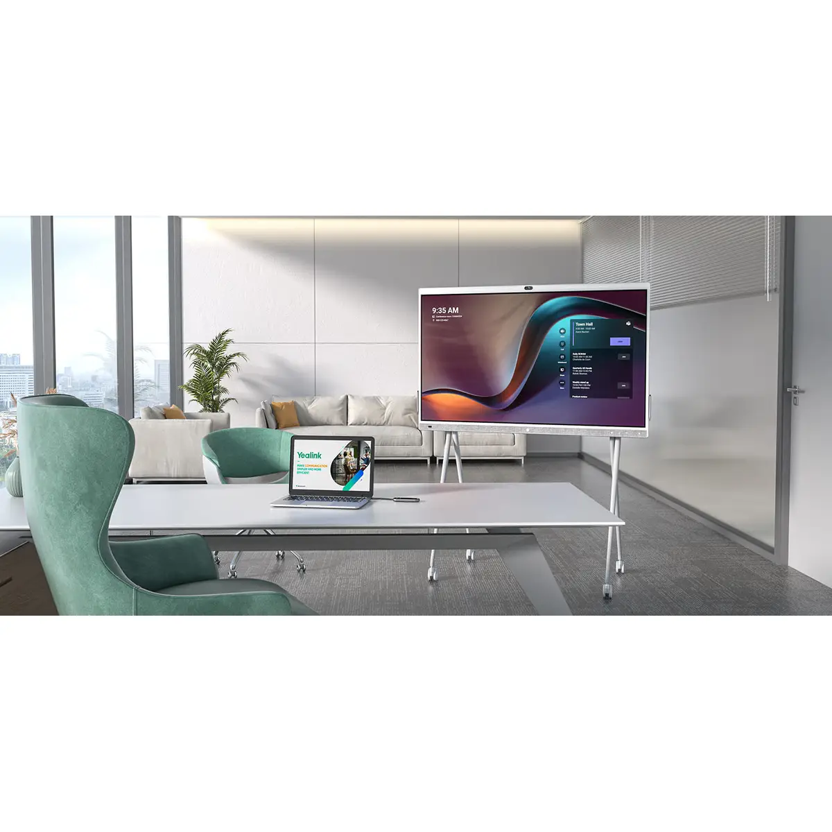 MeetingBoard Interaktiver Flachbildschirm 165,1 cm (65") LED WLAN 4K Ultra HD 3840 x 2160 Pixel LEDTouchscreen Eingebauter Prozessor Android 10
