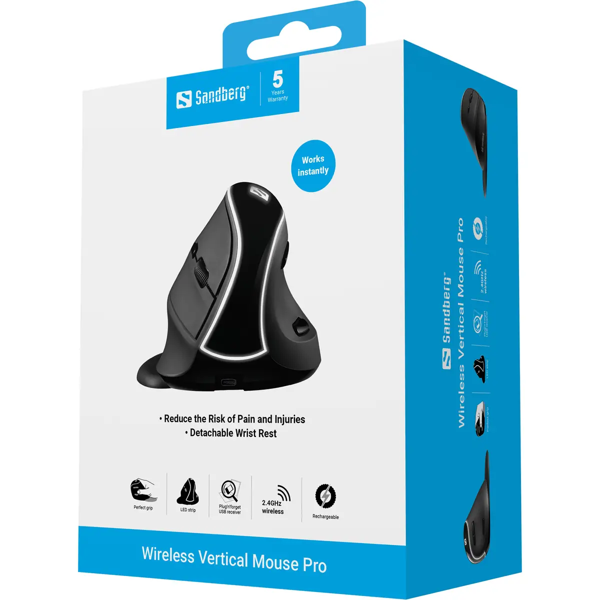 Pro Wireless Vertical Mouse Optisch 6 Ta