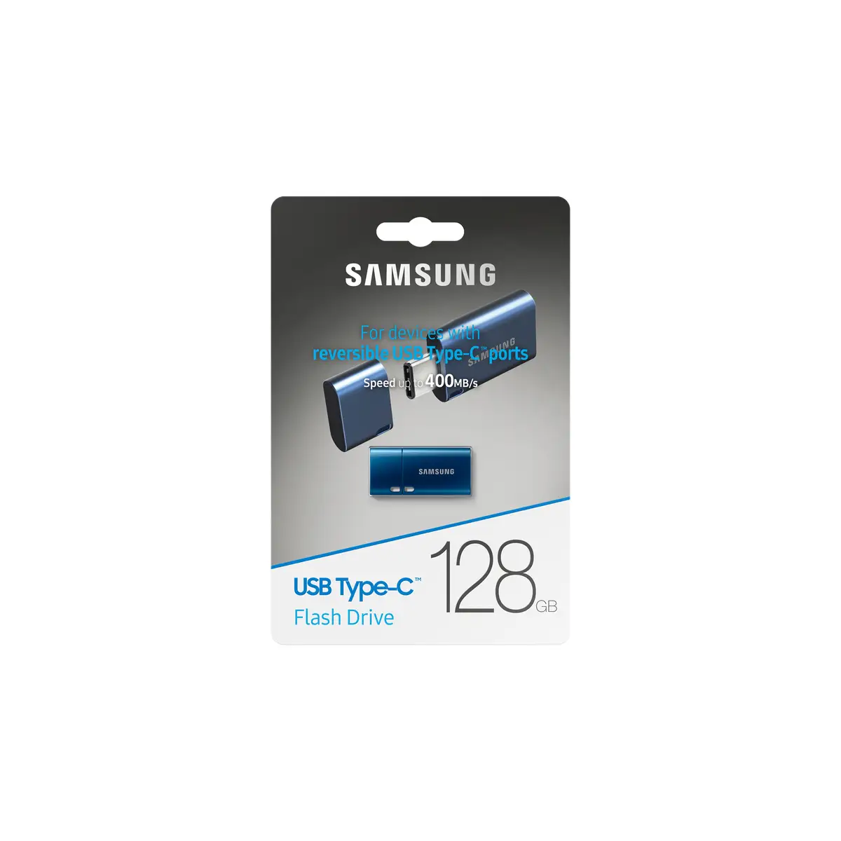 MUF-128DA, 128 GB, USB Typ-C, 3.2 Gen 1 (3.1 Gen 1), 400 MB/s, Kappe, Blau