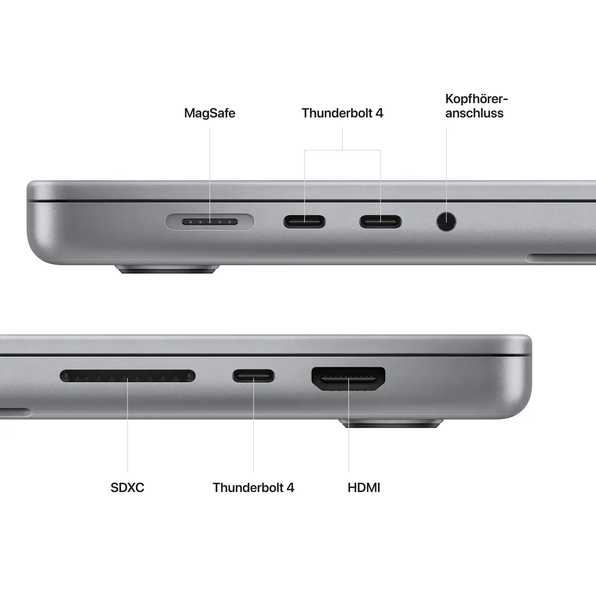 MacBook Pro Apple M2 Pro 12-Core CPU 19-Core GPU Deutsch 16GB RAM 1TB SSD 41 cm (16") Spacegrau