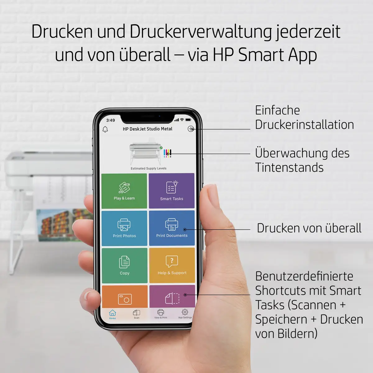 DesignJet Studio Steel Edition 914 mm (36") Großformatdrucker Farbtintenstrahldrucker 2400x1200dpi