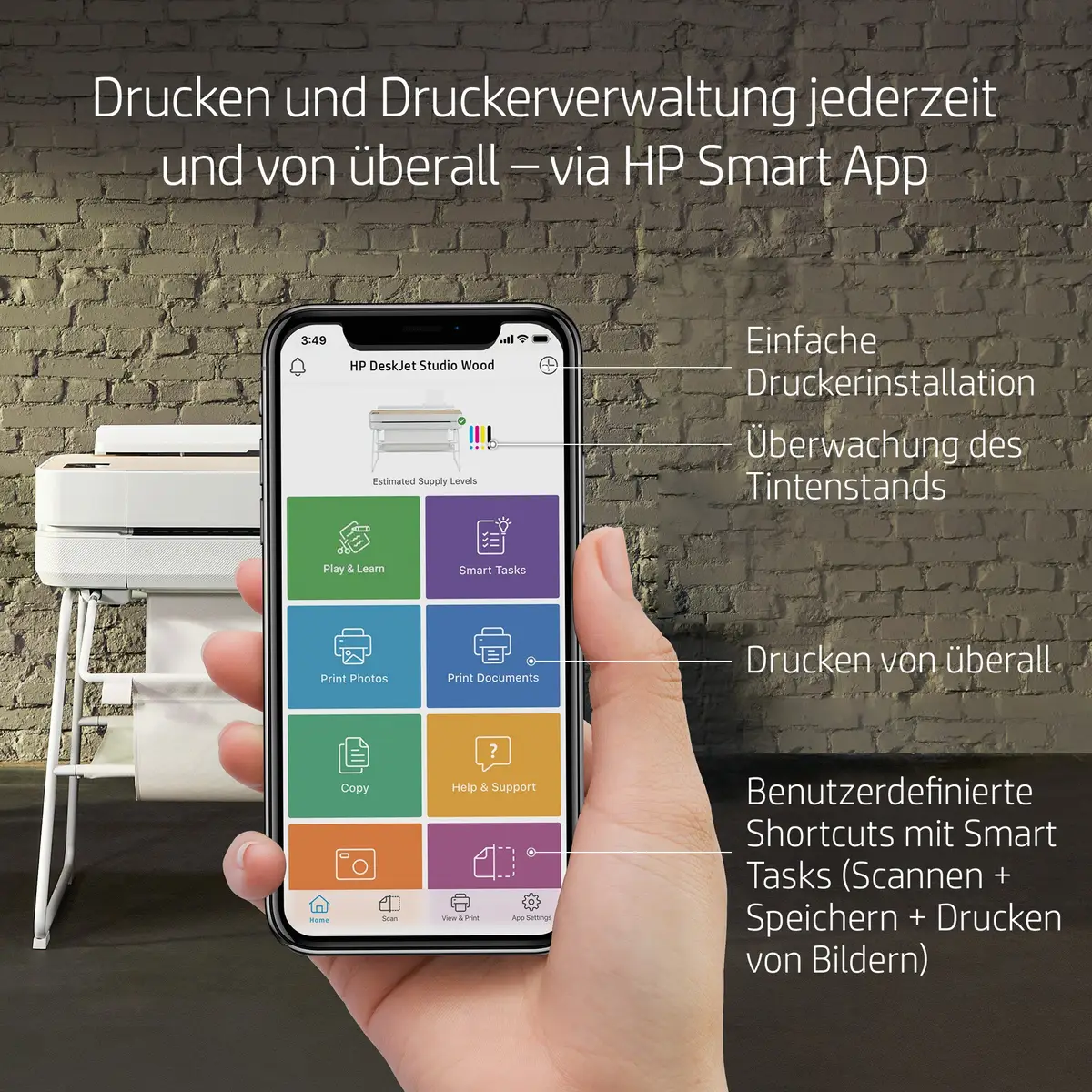 DesignJet Studio Steel Edition 610 mm (24") Großformatdrucker Farbtintenstrahldrucker 2400x1200dp