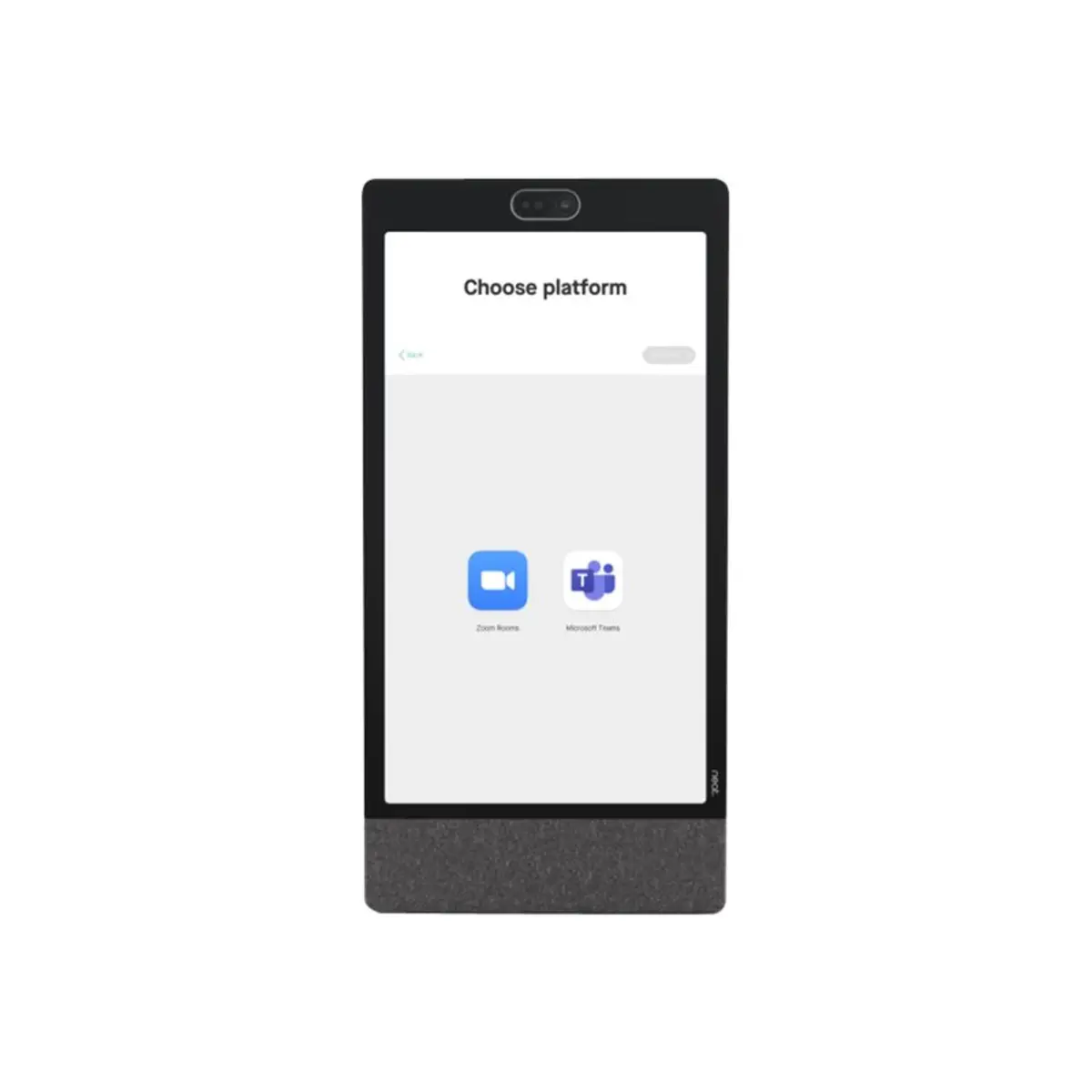 Frame 15,6-inch capacitive multi-touch LED 450 NITS 1080x1920 60Hz 9:16 3+1 microphones 50MP 113° 720p / 60 1080p / 30 256-bit TLS 8W