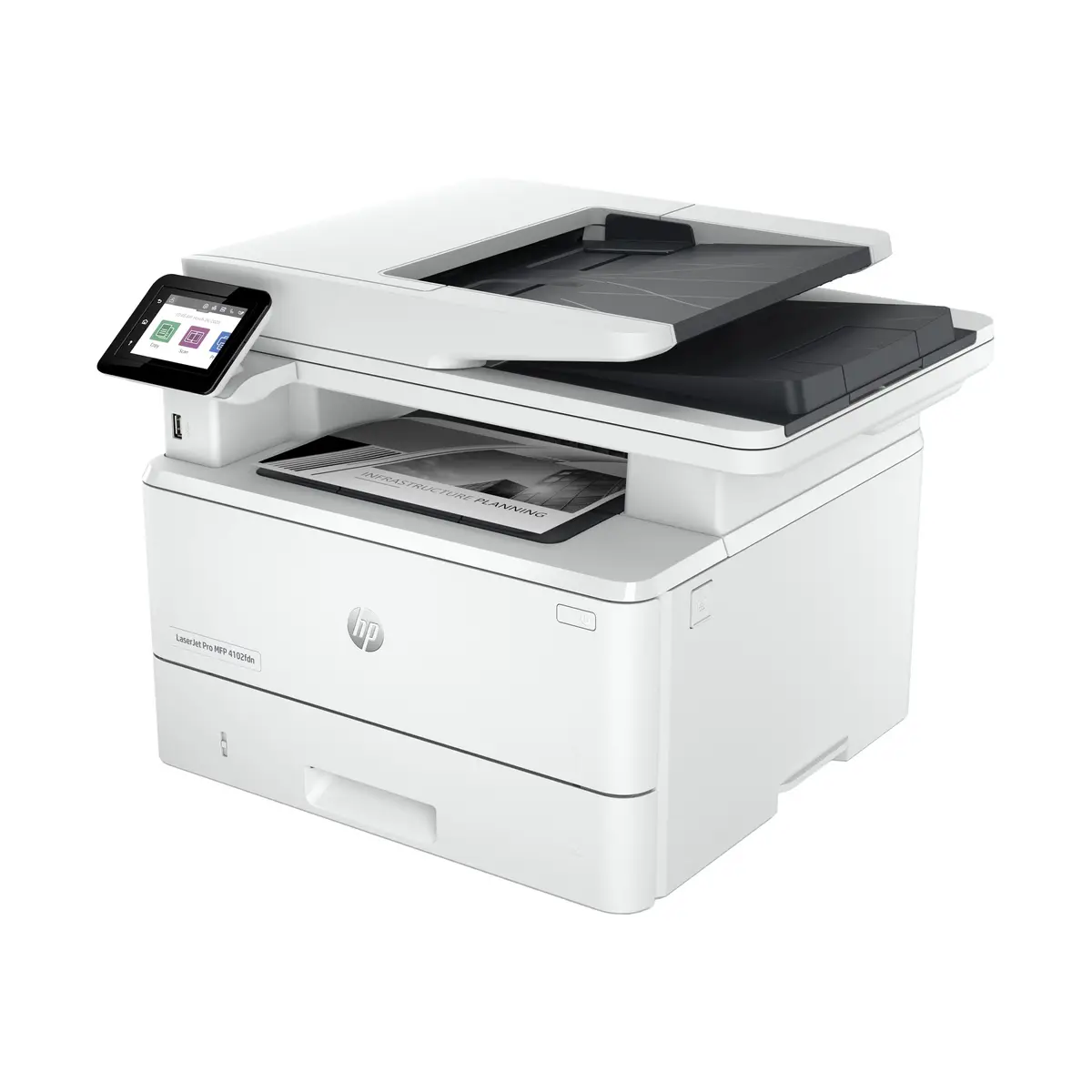 LaserJet Pro MFP 4102fdn Multifunktionsdrucker Laser s/w bis zu 38 Seiten/Min. (Kopieren) bis zu 40 Seiten/Min. (Drucken) 350 Blatt USB USB 2.0 Gigabit LAN USB-Host