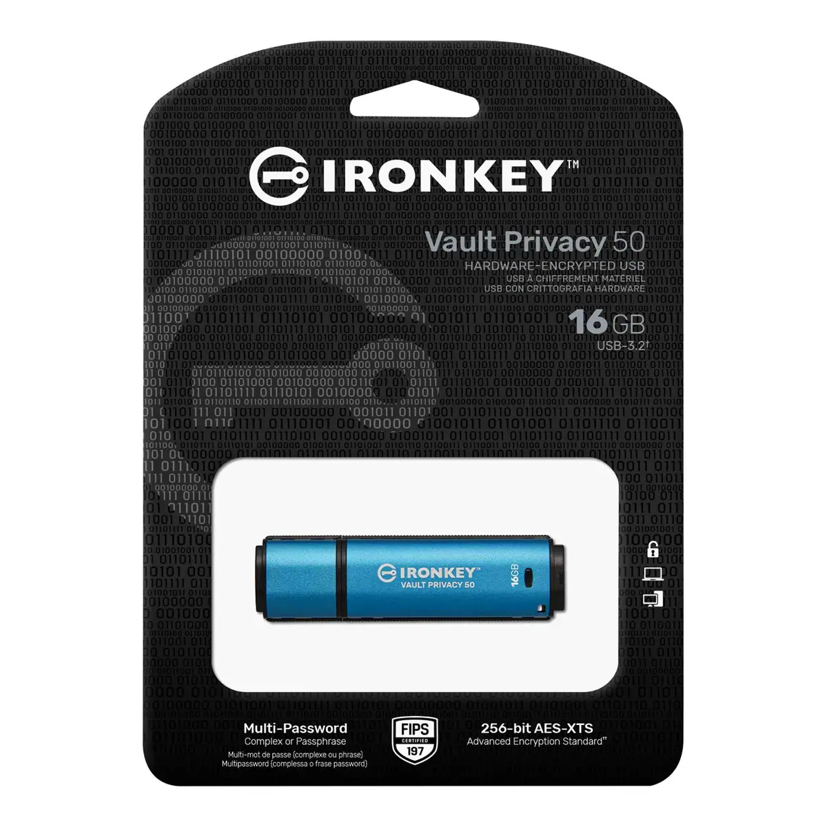 IronKey Vault Privacy 50 16GB USB 3.2 Stick