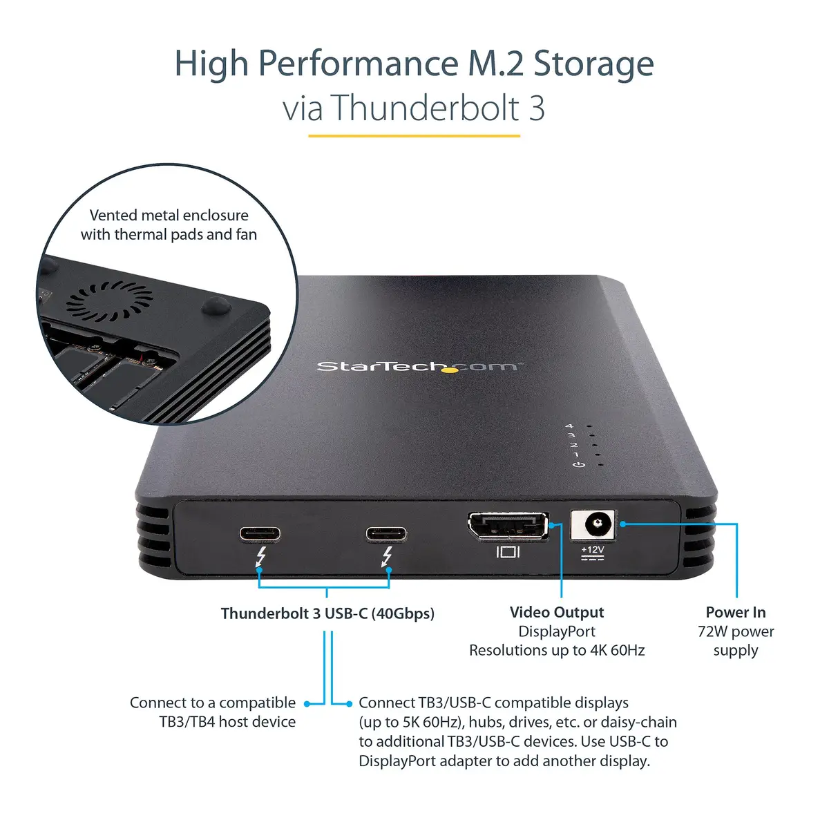 4 Bay Thunderbolt 3 NVMe Enclosure