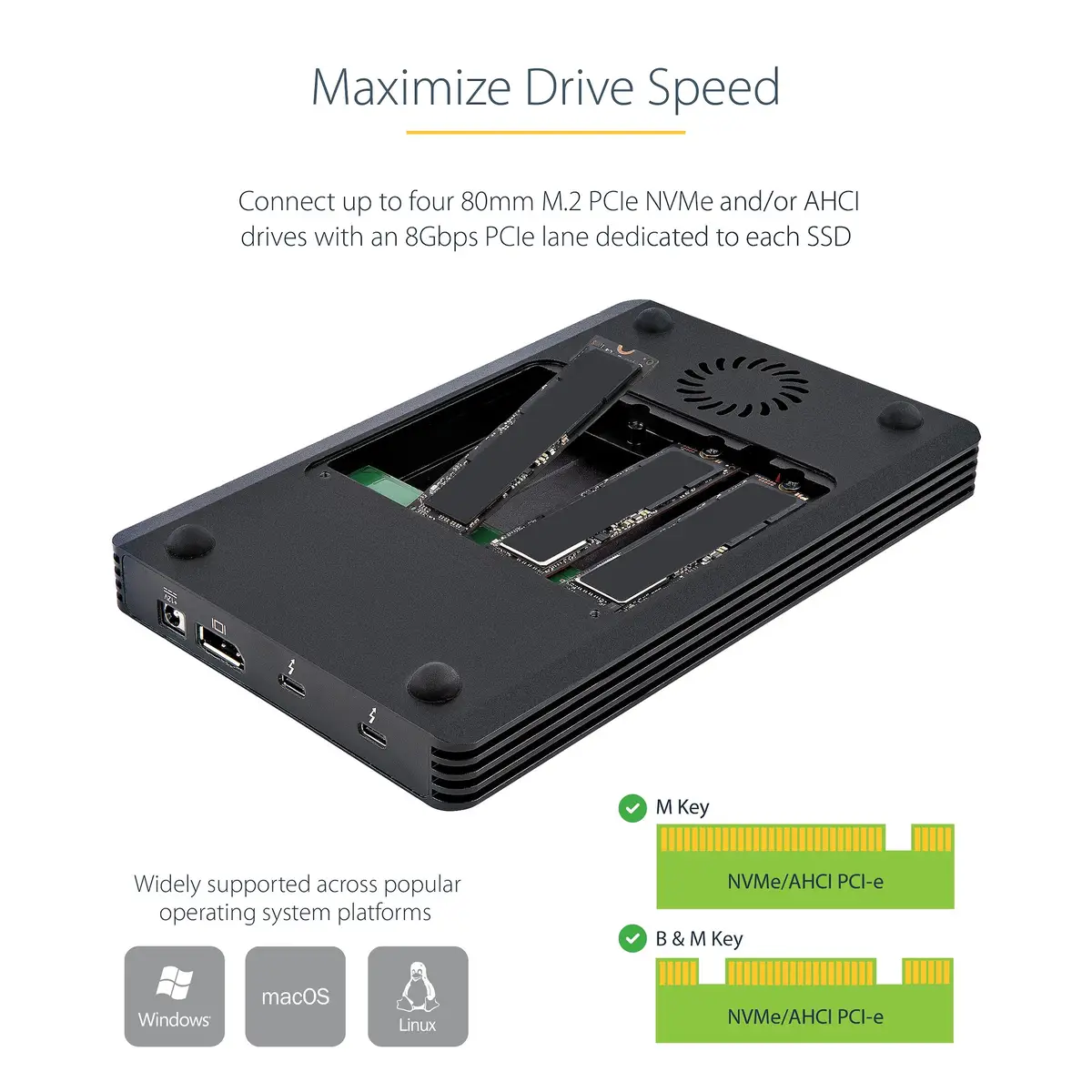 4 Bay Thunderbolt 3 NVMe Enclosure