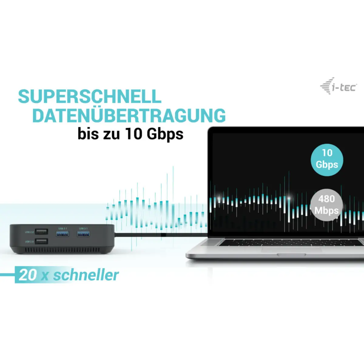 i-tec Dockingstation USB-C USB 4 Thunderbolt 3/4
