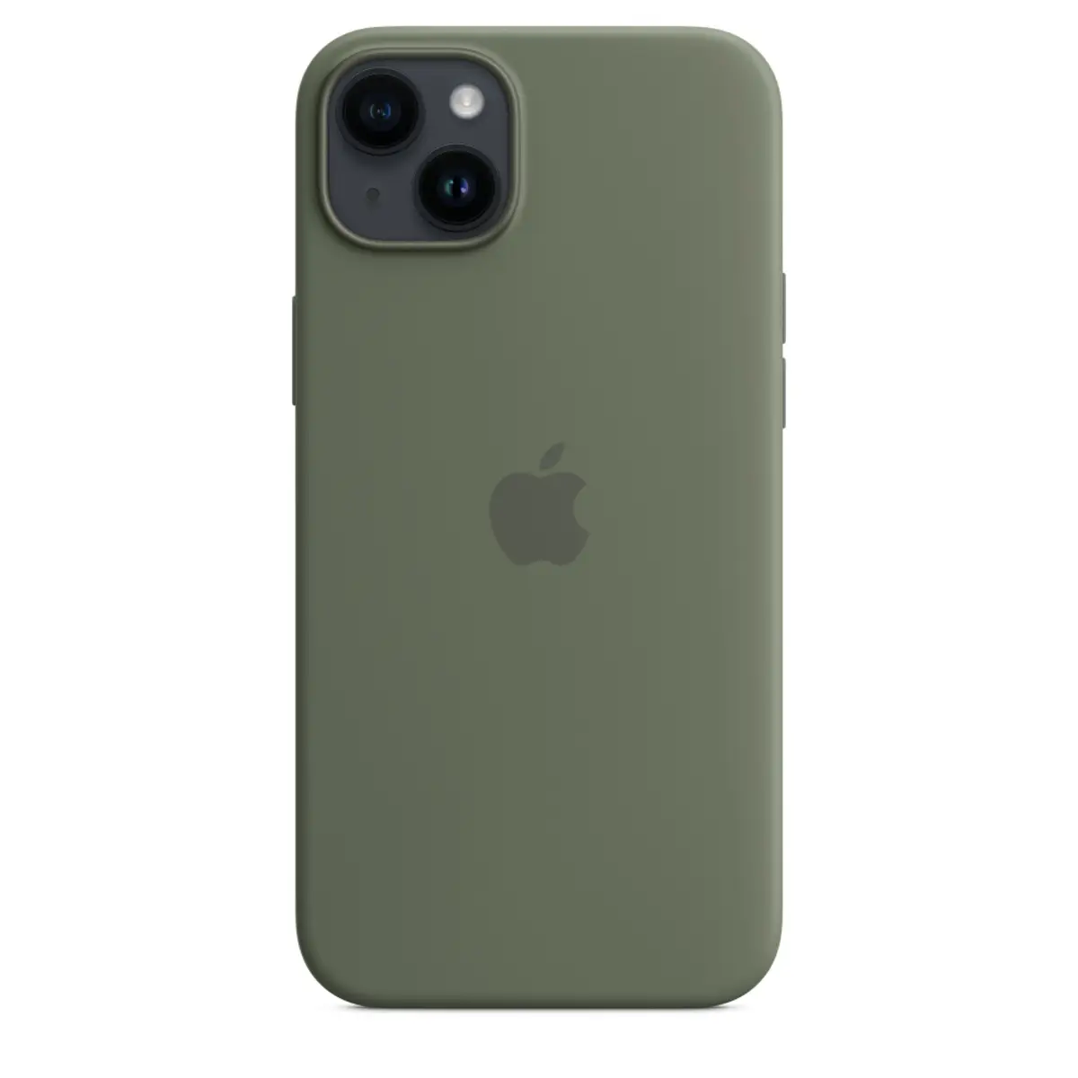 iPhone 14 Plus Silikon Case mit MagSafe Oliv