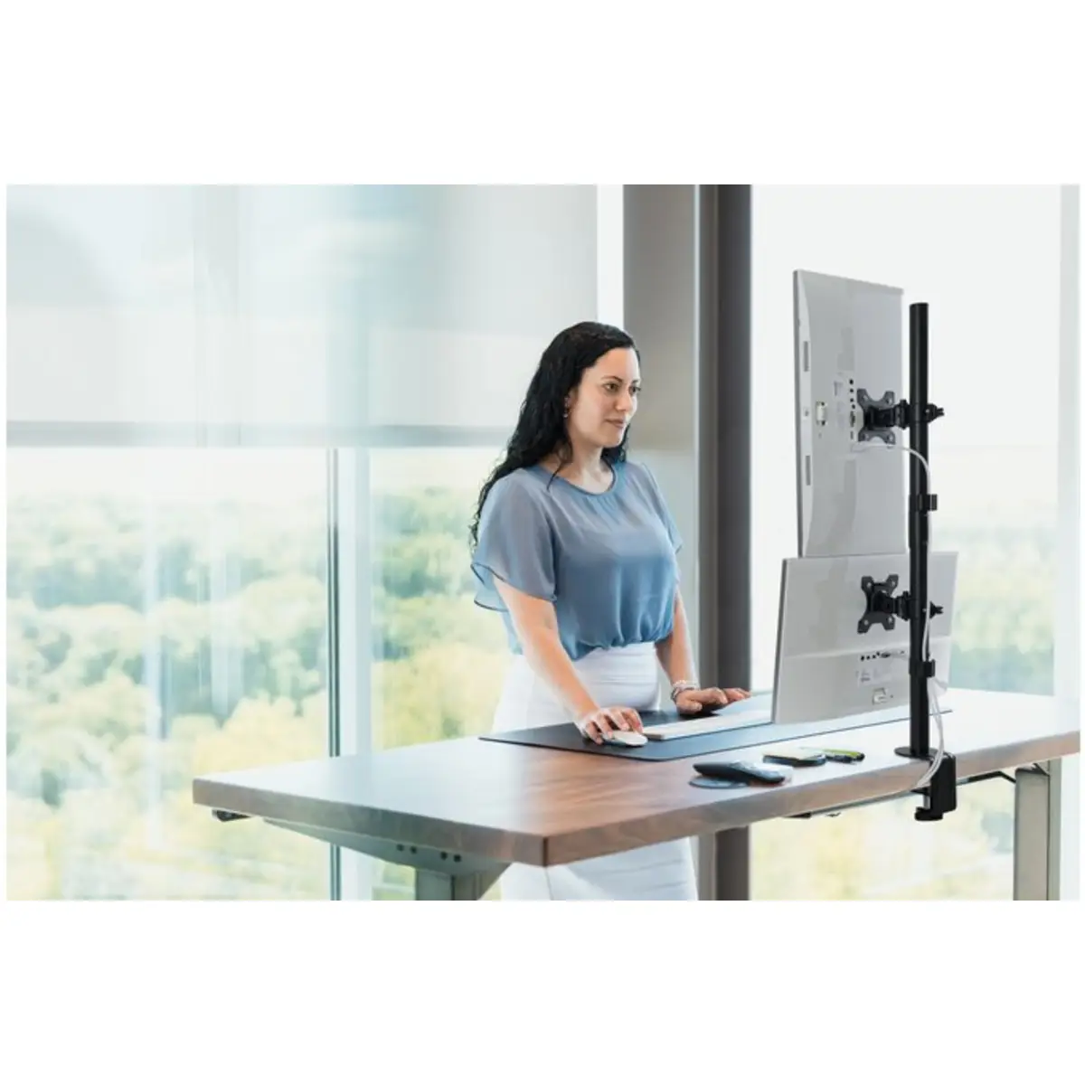 Vertikaler Dual Monitorarm
