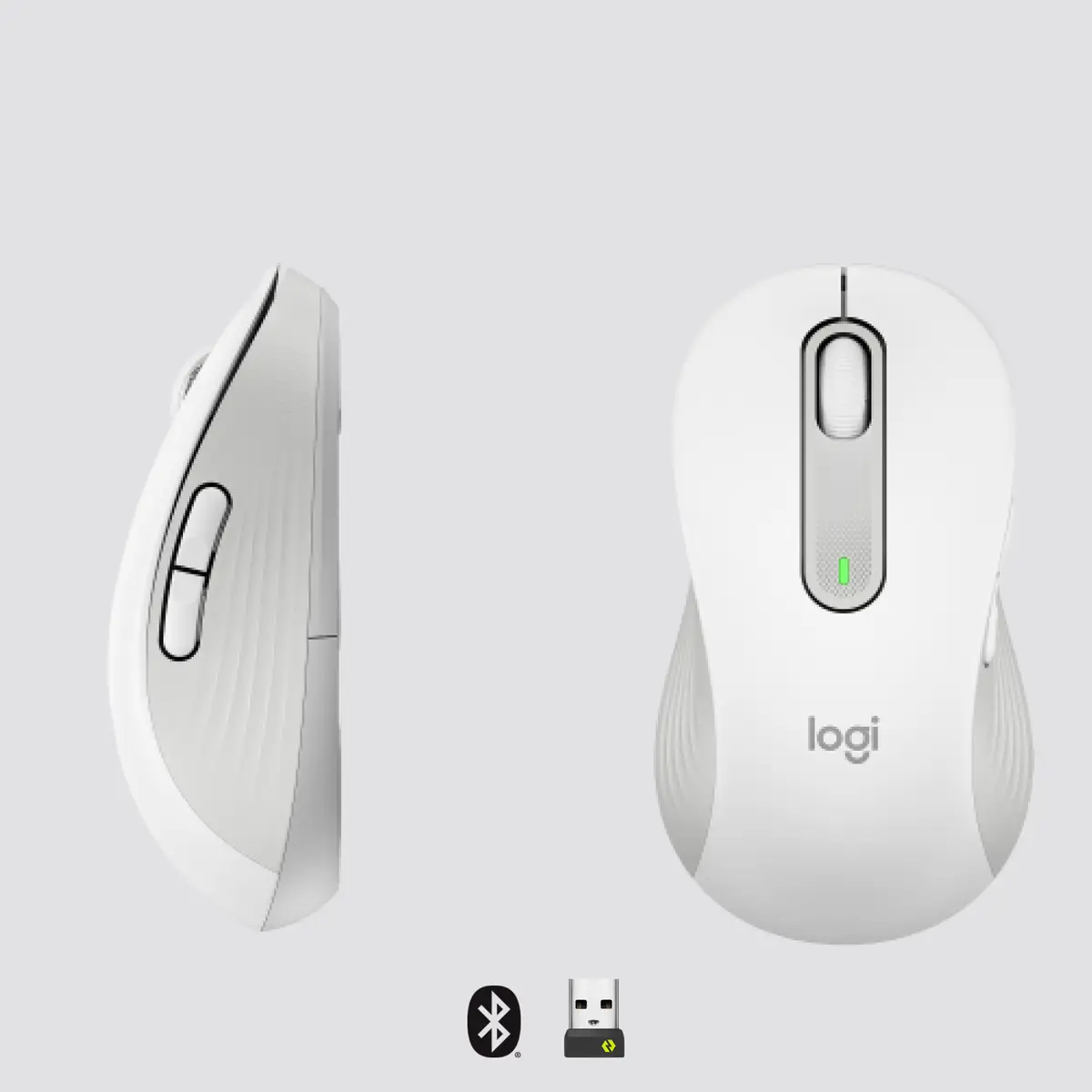 Signature M650 L LEFT Wireless Mouse optisch 5 Tasten Off-White