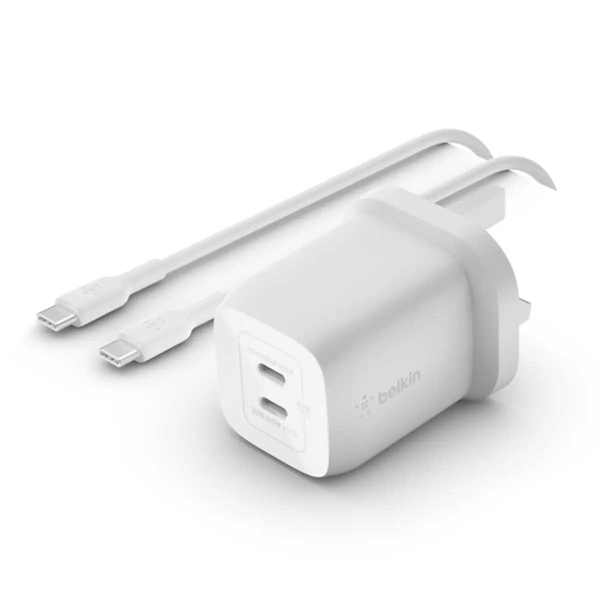 Belkin Dual Netzladegerät 65W PD USB-C + 2m Kabel