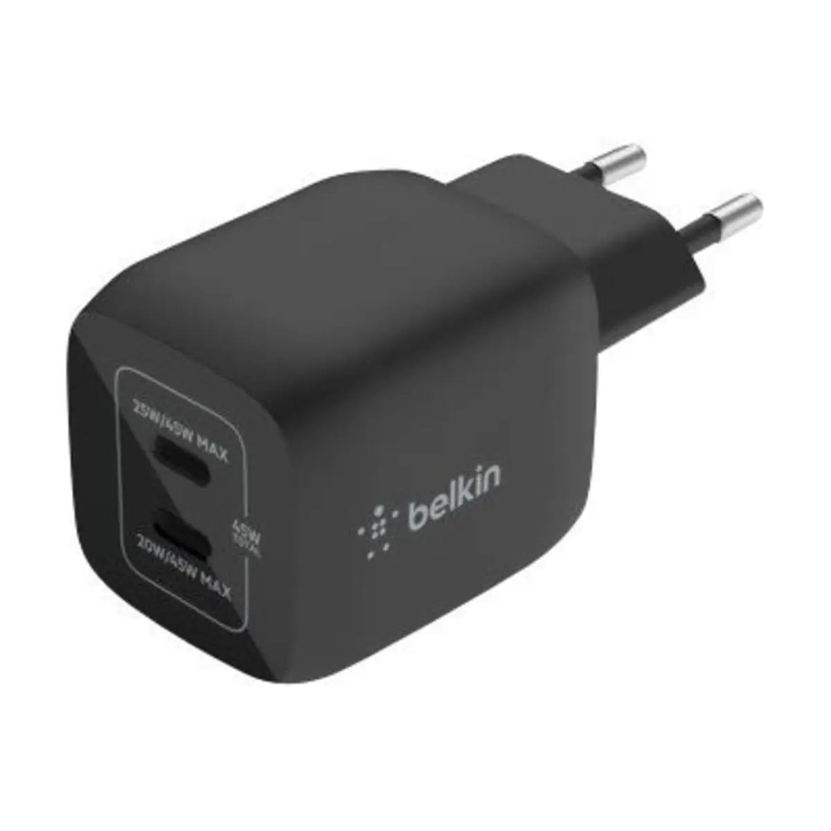 Belkin Netzladegerät 2xUSB-C 45W PD 3.0, PPS, schwarz WCH011vfBK