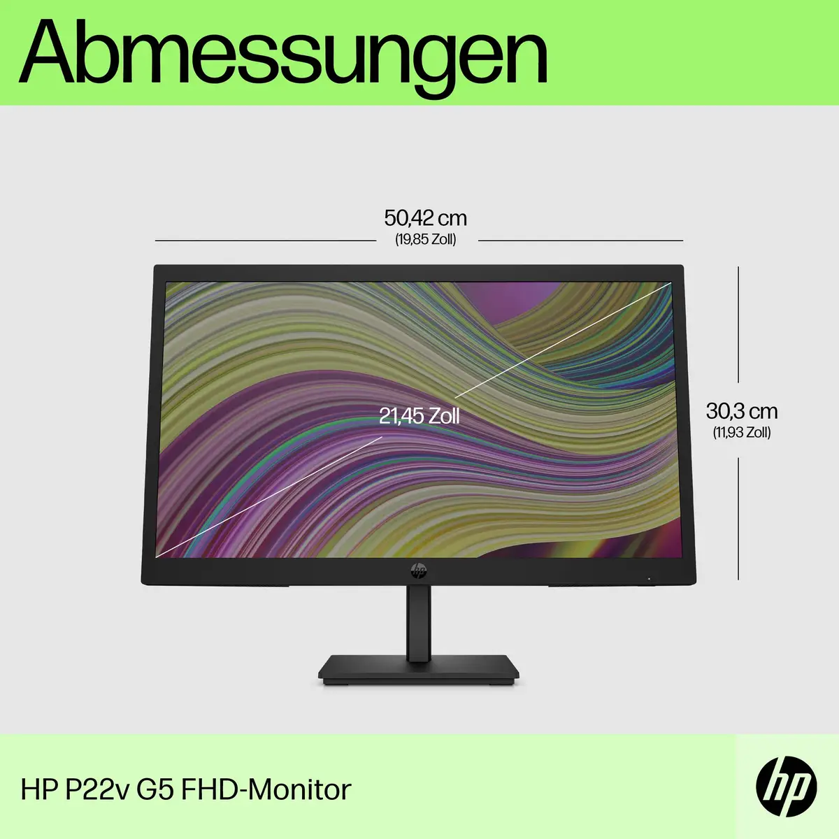 HP P22v G5 54,6cm (21,5") 1920x1080 Pixel 3000:1 200cd/m³ 5ms