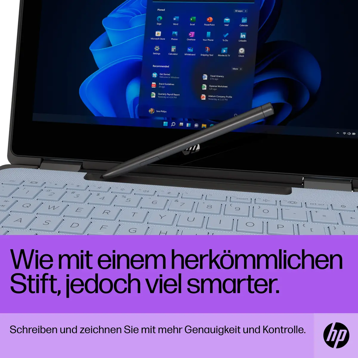 HP Slim Digitaler Stift 2 Tasten Grau