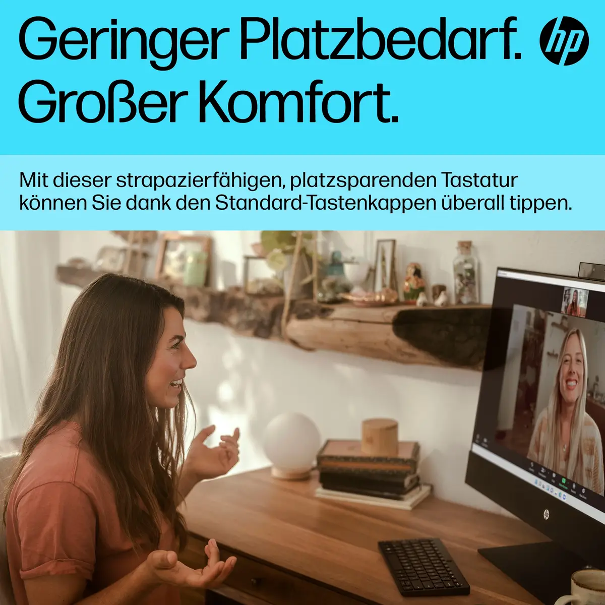 355 Compact Multi-Device Wireless Tastatur Layout Deutsch Schwarz