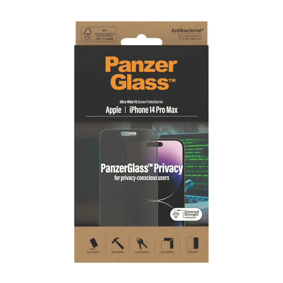 Ultrawide Displayschutzglas für iPhone 14 Pro Max