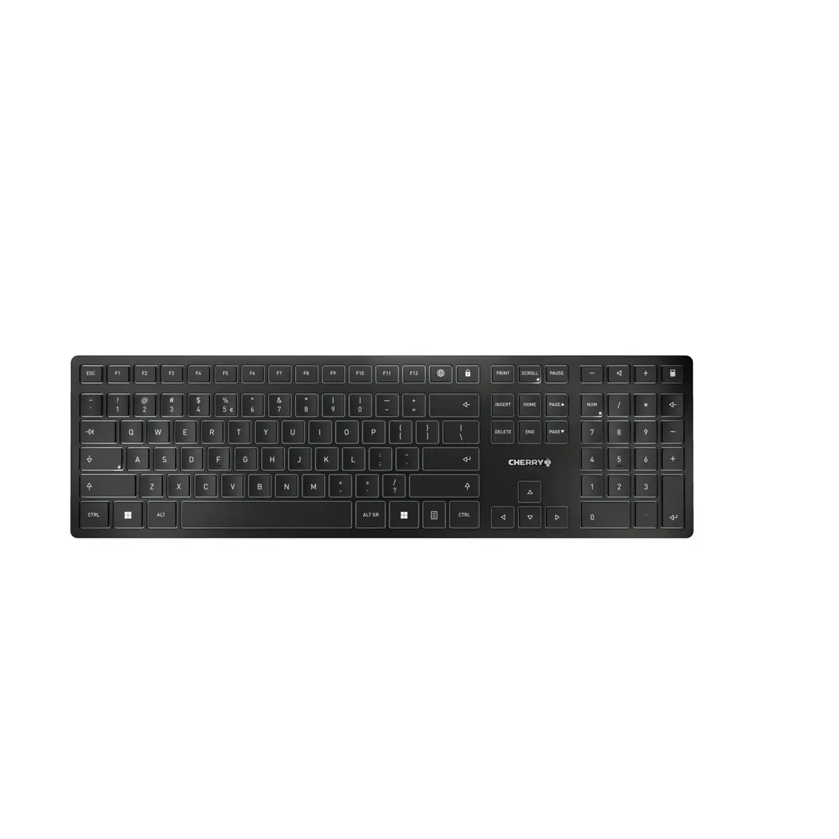KW 9100 SLIM Wireless Tastatur Layout US-Englisch Schwarz/Silber