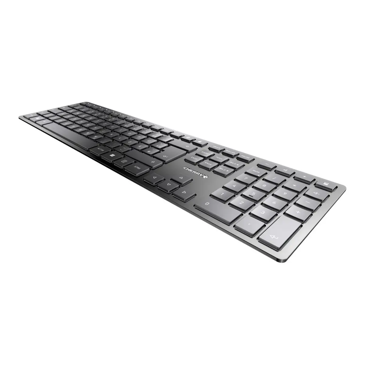 KW 9100 SLIM Wireless Tastatur Layout Deutsch Schwarz/Silber