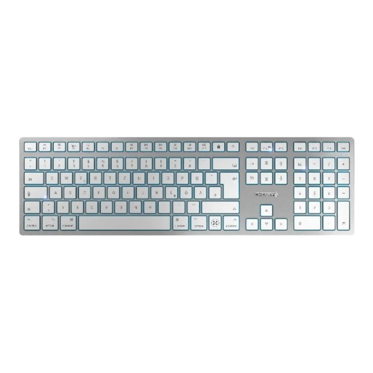 KW 9100 SLIM Wireless Tastatur für Mac Layout USA Weiß/Silber