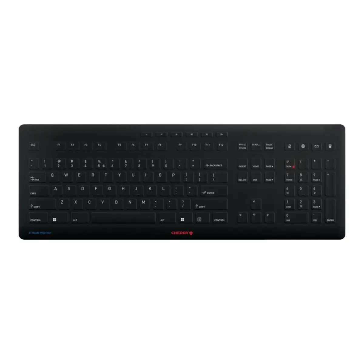 STREAM PROTECT Wireless Keyboard Layout US mit Euro-Symbol Schwarz