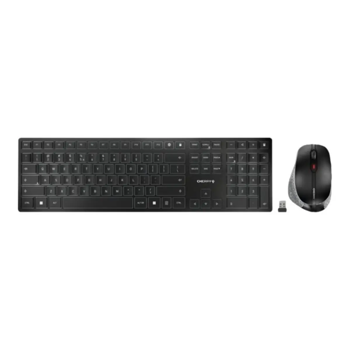 DW 9500 SLIM Wireless Tastatur-/Mouse-Set Layout Pan-Nordic Grau/Schwarz