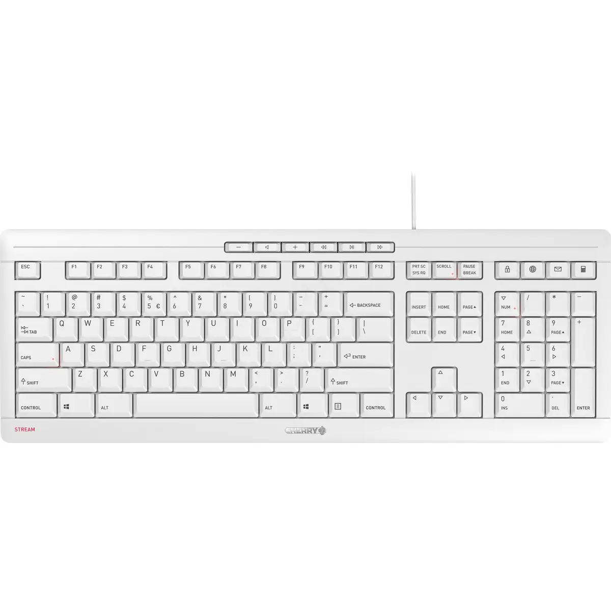 Keyboard Stream JK-8500 USB weiß Layout Europa