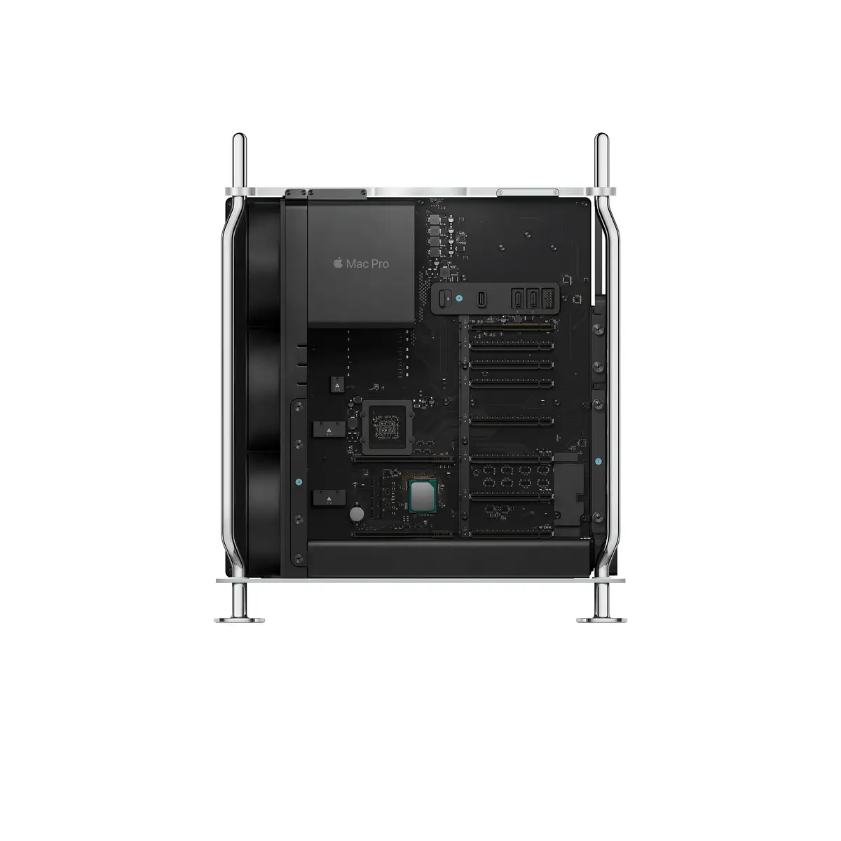 Mac Pro Apple M2 Ultra 24-Core CPU 60-Core GPU Deutsch 64GB RAM 1TB SSD Speicher Edelstahlrahmen mit Standfüßen