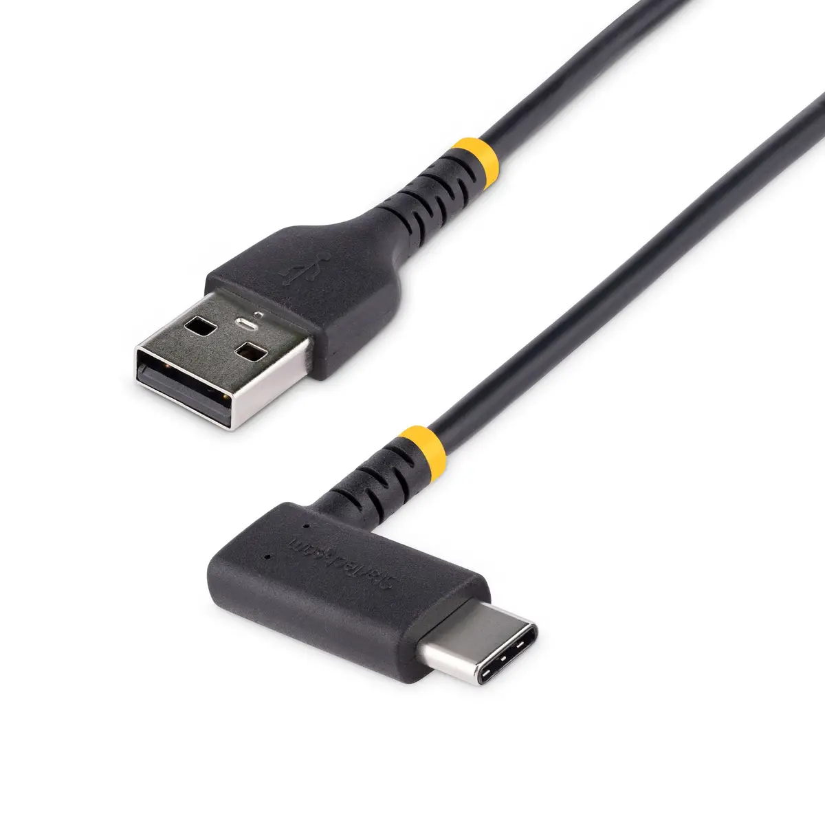 StarTech USB A to C Charging Cable Right Angle schwarz 30cm