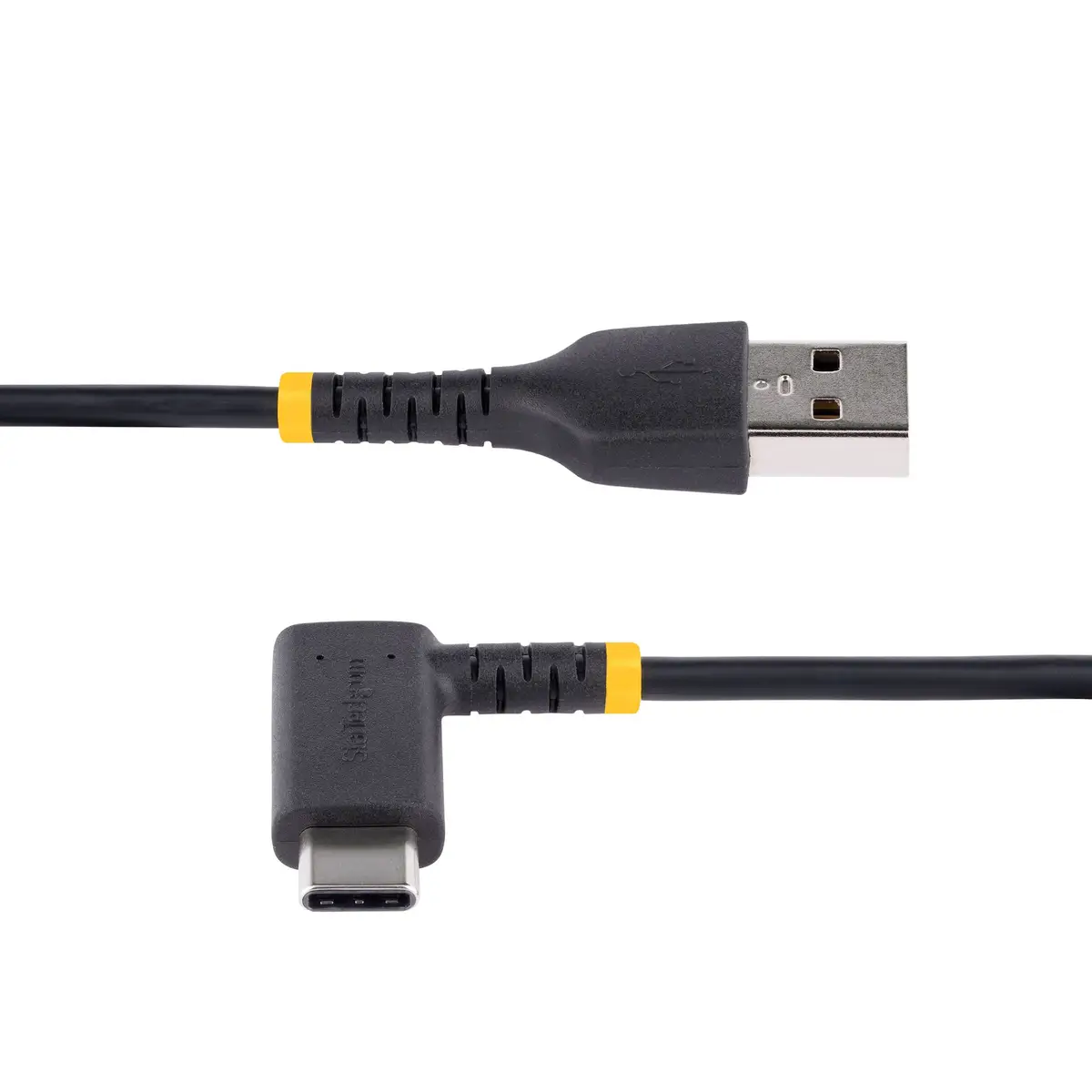 StarTech USB A to C Charging Cable Right Angle schwarz 30cm