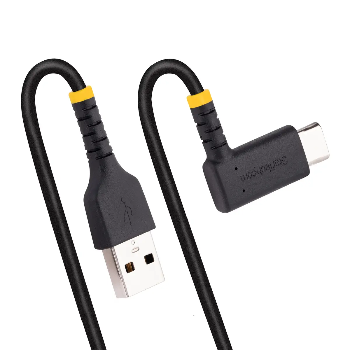 StarTech USB A to C Charging Cable Right Angle schwarz 30cm