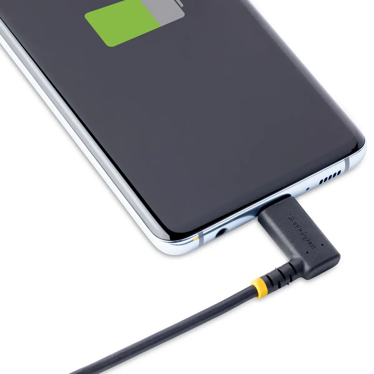 StarTech USB A to C Charging Cable Right Angle schwarz 30cm