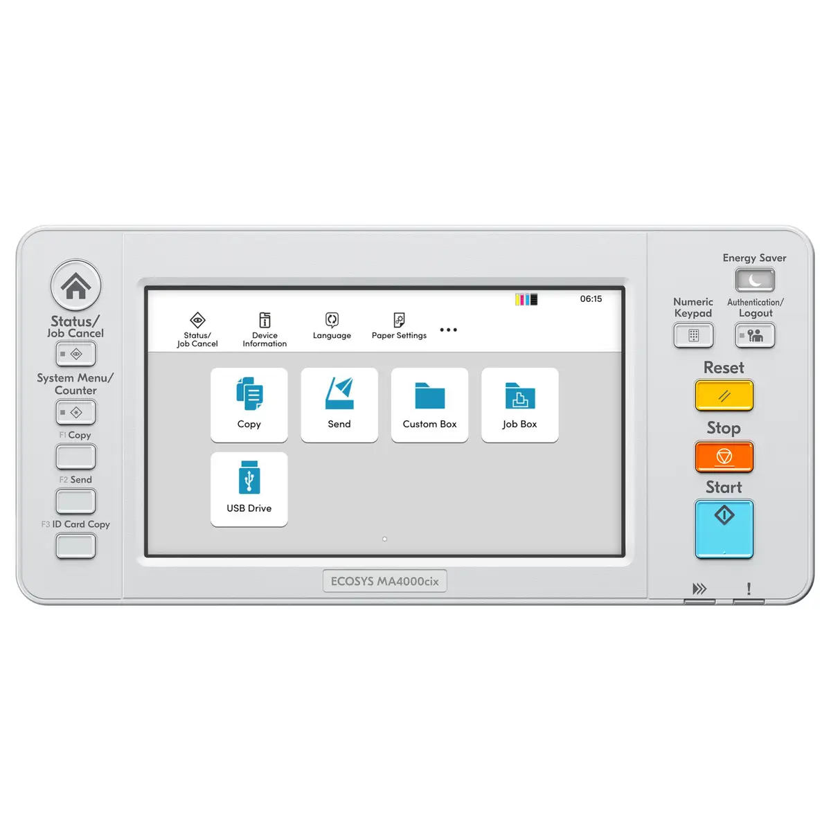 ECOSYS MA4000CIX Multifunktionsdrucker Farbe Laser Legal (216 x 356 mm) A4 (210 x 297 mm) (Original) A4/Legal (Medien) bis zu 40 Seiten/Min. (Kopieren) bis zu 40 Seiten/Min. (Drucken) 250 Blatt USB 2.0 Gigabit