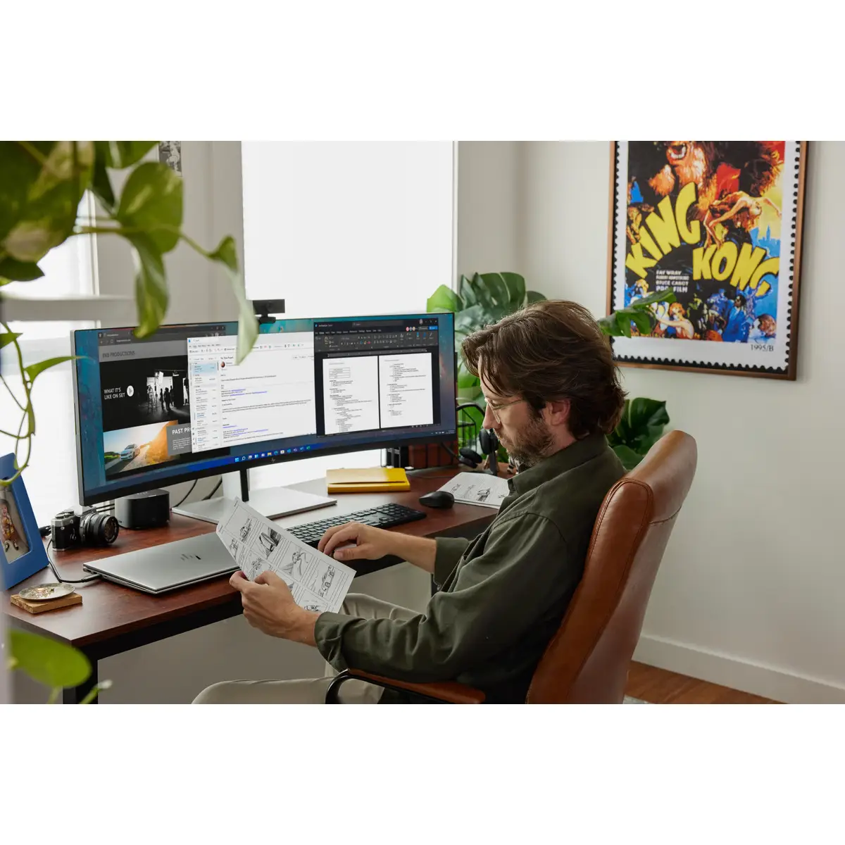 E45c G5 DQHD Curved Monitor, 113 cm (44.5"), 5120 x 1440 Pixel, Dual QHD, LCD, 3 ms, Schwarz