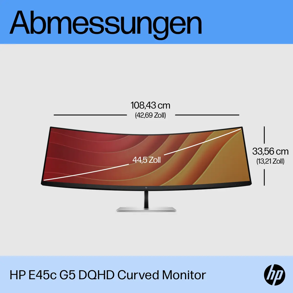 E45c G5 DQHD Curved Monitor, 113 cm (44.5"), 5120 x 1440 Pixel, Dual QHD, LCD, 3 ms, Schwarz