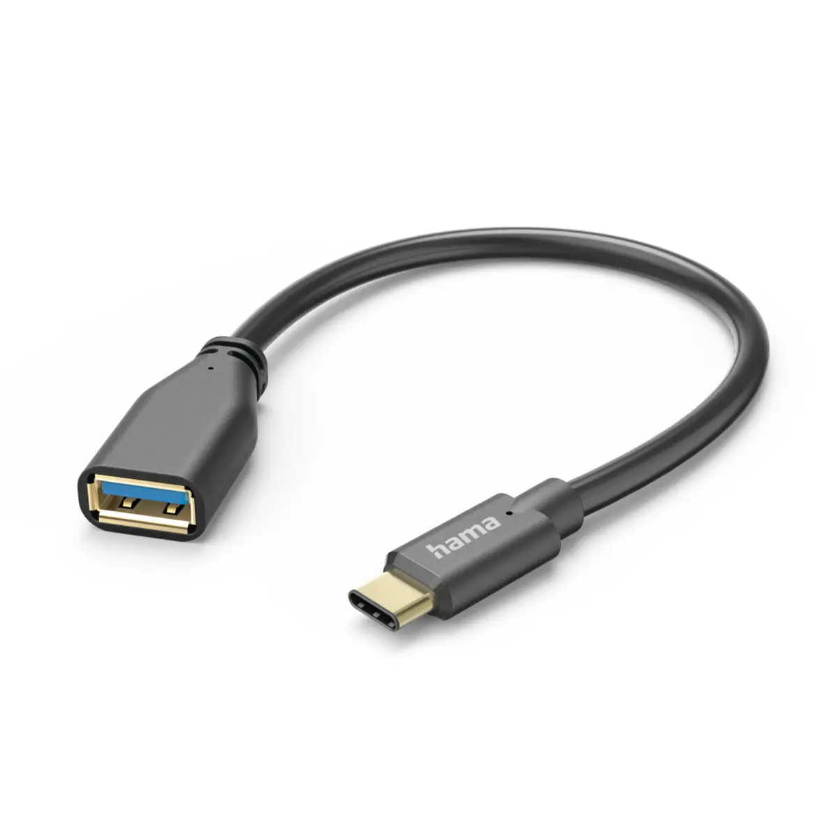 USB-Adapterkabel OTG USB-C-Stecker/USB-A Buchse 0,15m Schwarz
