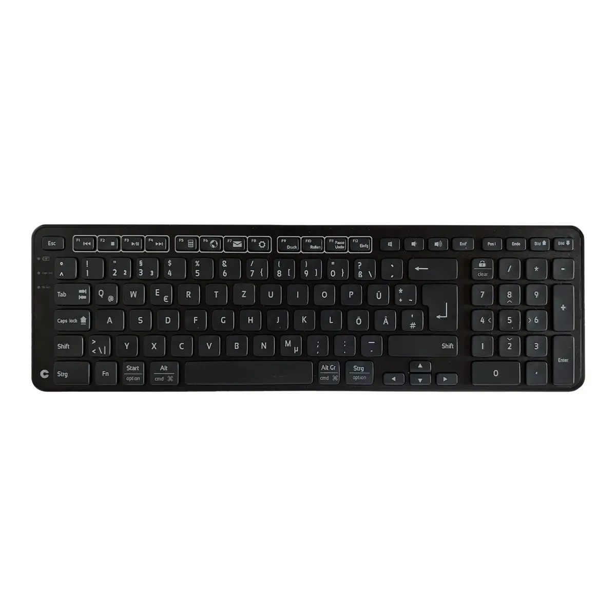 Balance Tastatur kabellos USB 2,4GHz Deutsch Schwarz