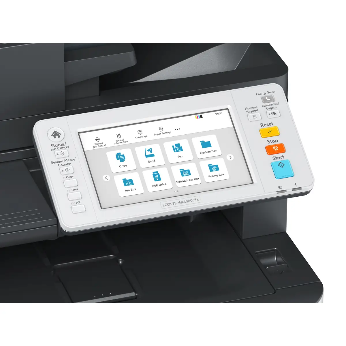 ECOSYS MA4000CIFX Multifunktionsdrucker Farbe Laser Legal (216 x 356 mm) A4 (210 x 297 mm) (Original) A4/Legal (Medien) bis zu 40 Seiten/Min. (Kopieren) bis zu 40 Seiten/Min. (Drucken) 450 Blatt 33.6 Kb