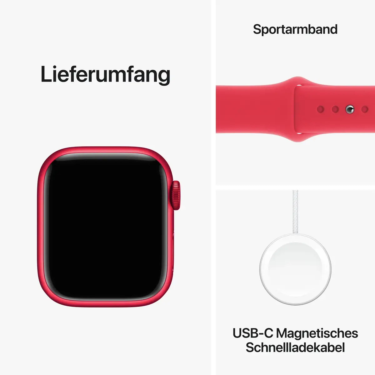 Watch S9 Aluminium 41mm Rot (Sportarmband rot) M/L