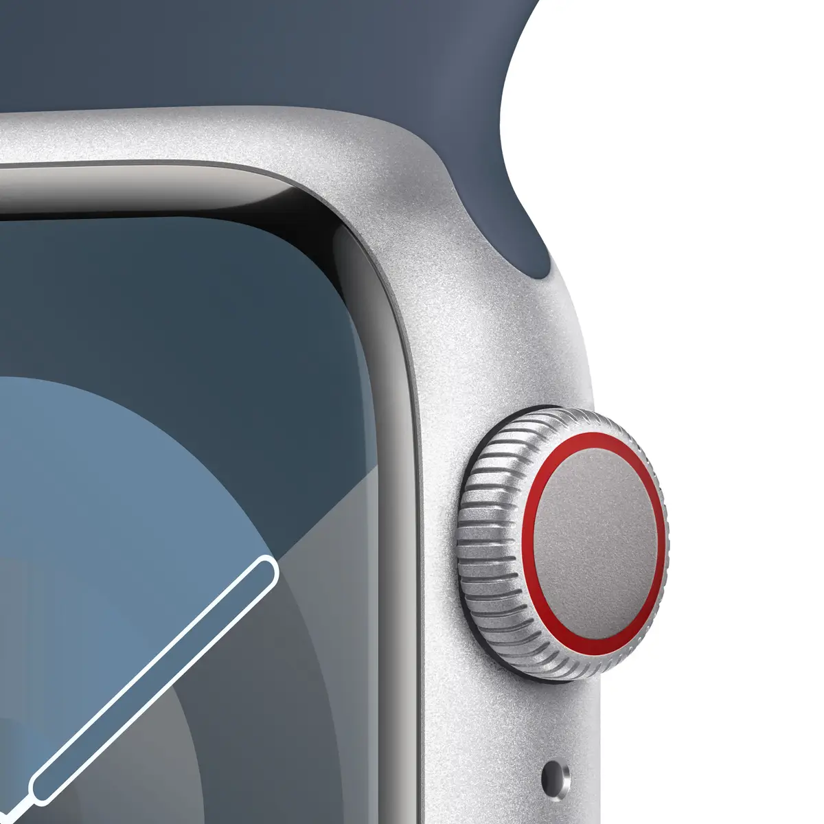 Watch S9 Aluminium Cellular 41mm Silber (Sportarmband sturmblau) S/M