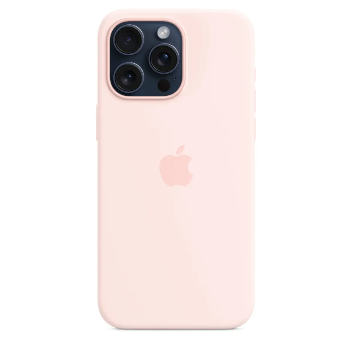 Silikon Case iPhone 15 Pro Max mit MagSafe hellrosa