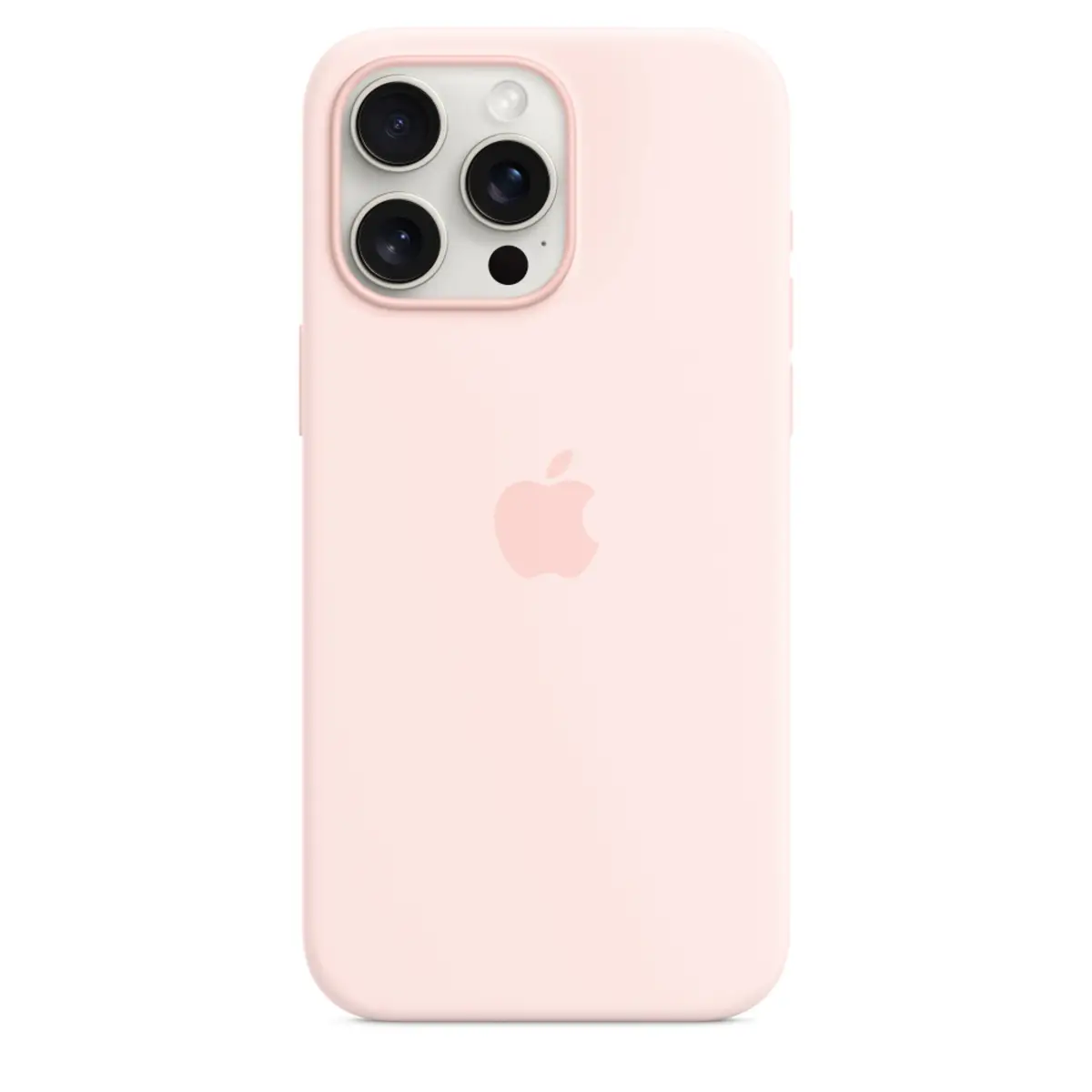 Silikon Case iPhone 15 Pro Max mit MagSafe hellrosa