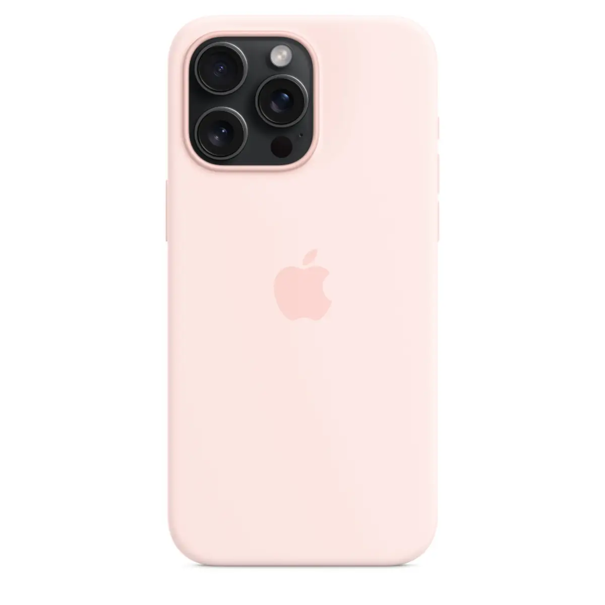 Silikon Case iPhone 15 Pro Max mit MagSafe hellrosa