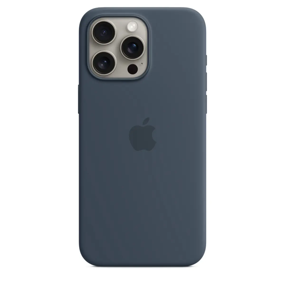 Silikon Case iPhone 15 Pro Max mit MagSafe sturmblau