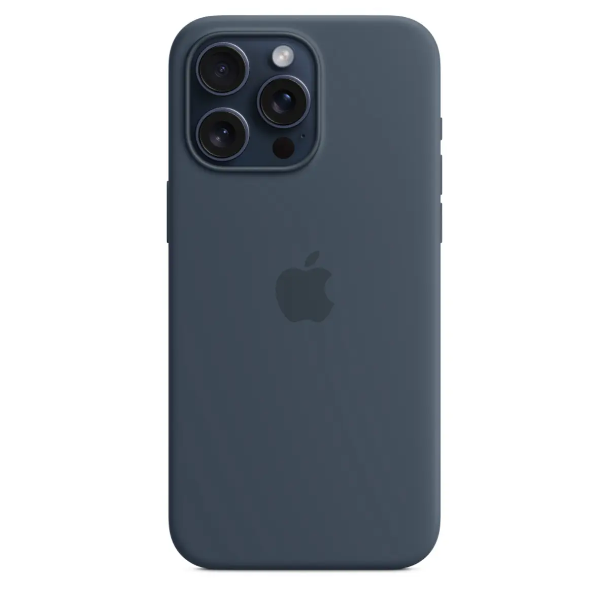 Silikon Case iPhone 15 Pro Max mit MagSafe sturmblau