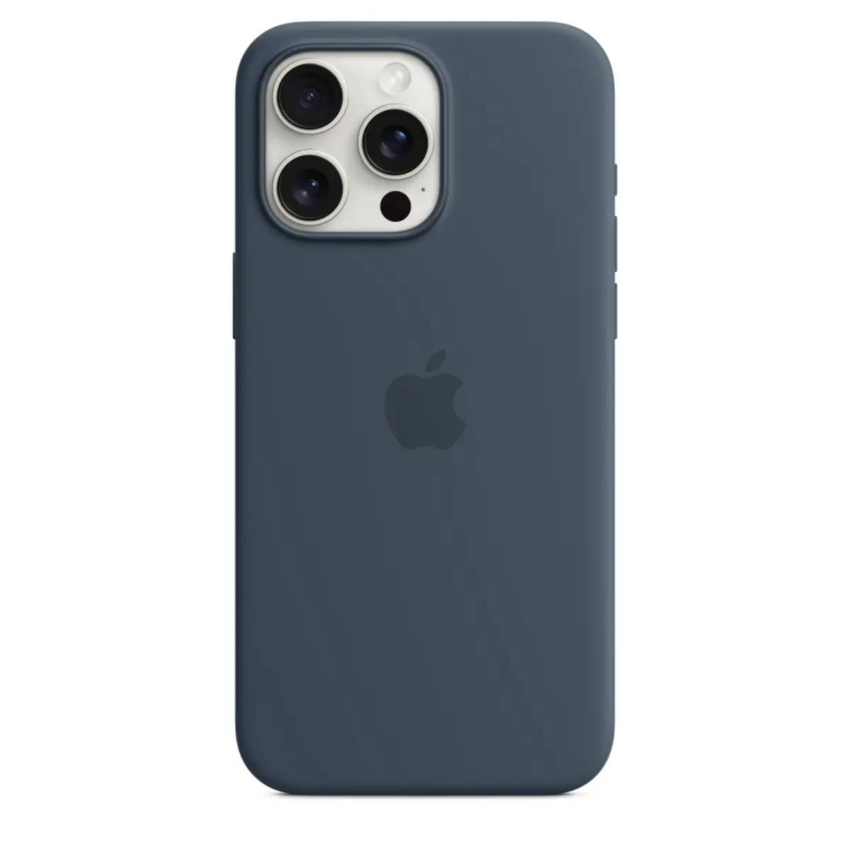 Silikon Case iPhone 15 Pro Max mit MagSafe sturmblau