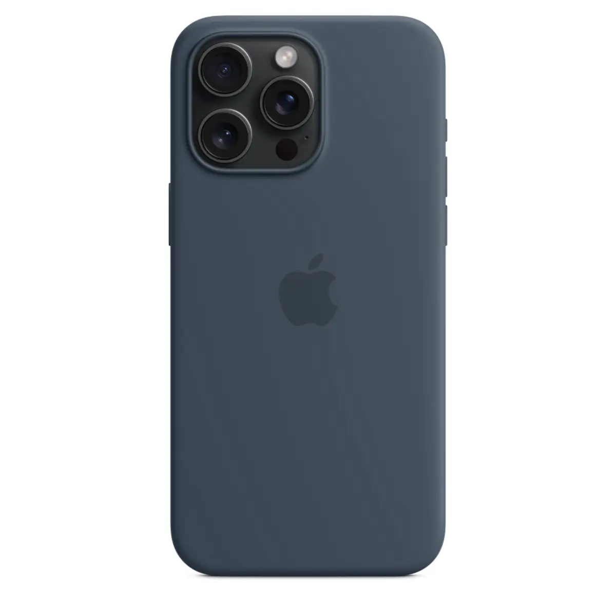 Silikon Case iPhone 15 Pro Max mit MagSafe sturmblau