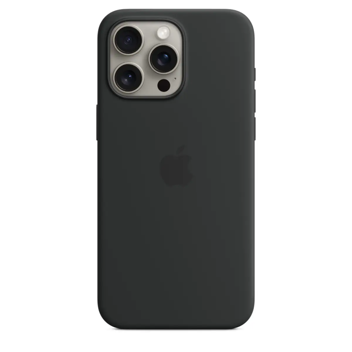 Silikon Case iPhone 15 Pro Max mit MagSafe schwarz