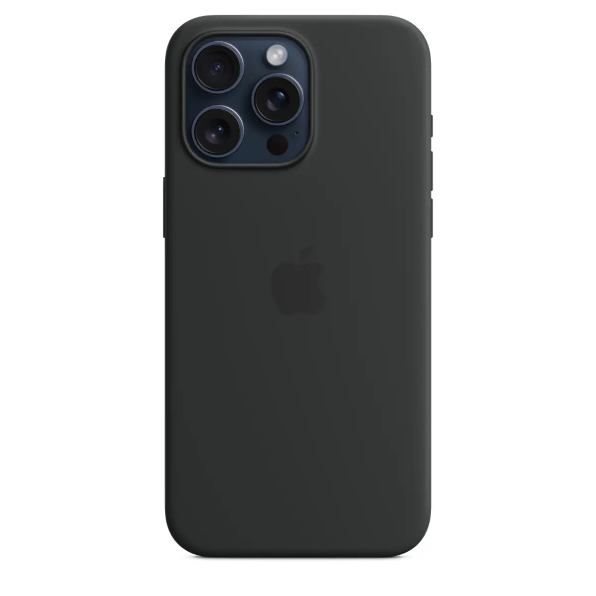 Silikon Case iPhone 15 Pro Max mit MagSafe schwarz