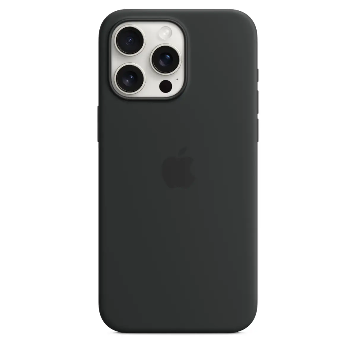 Silikon Case iPhone 15 Pro Max mit MagSafe schwarz